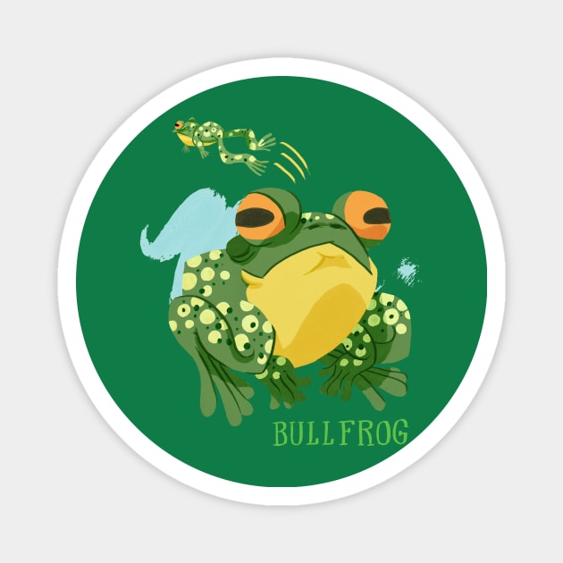 Bullfrog Magnet by washburnillustration